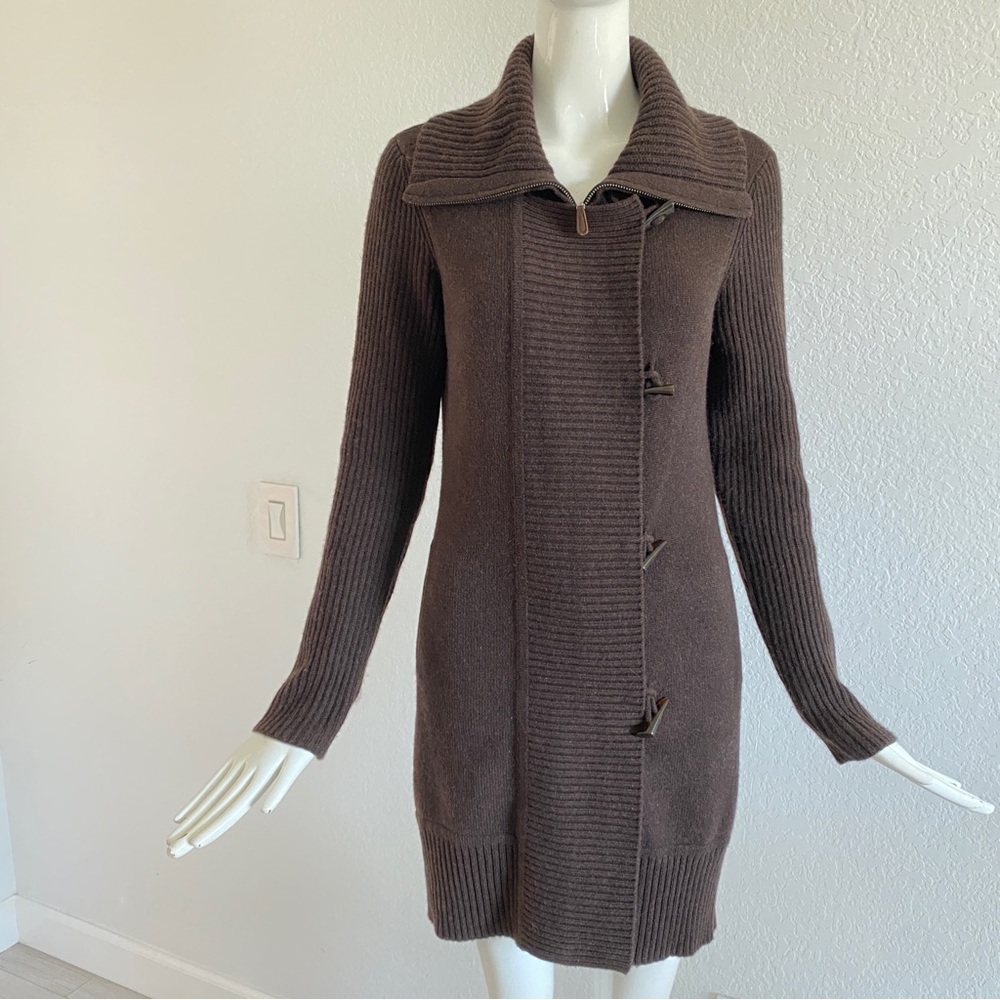 Forte Cashmere Dark Brown Knit Cardigan - Picture 2 of 11